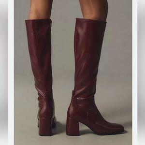 Jeffrey Campbell Hot Lava Knee-High Boots in Wine size 7.5 Wide Calf